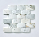 Calacatta Gold 3D Cladding Marble Mosaic Honed